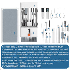 White 22-in-1 Electronics Cleaning Kit - for Keyboards, Airpods, Laptops, Cell Phones, Cameras