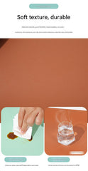 Smoky pink/light blue Extra-Large Leather Table Mat for Study & Work - Pad for Students & Office Use (100x50cm)