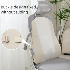 Grey Slim Wireless Shiatsu Back Massager Cushion - Rechargeable Heated Massage Pad for Full Back Relief
