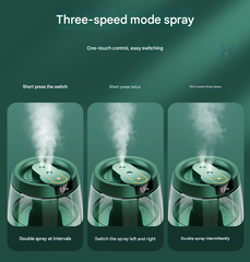 White 3.5L Smart Cool Mist Humidifier with Dual Nozzle & Digital Display - Ultra-Quiet Air Purifier for Bedroom and Office