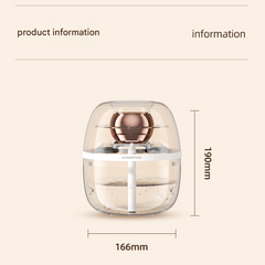 White Crystal Clear Dual Mist Humidifier - Ultrasonic Cool Mist & Quiet Operation with Ambient Night Light for Bedroom & Office