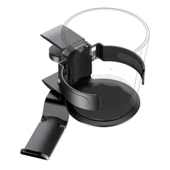Two desktop clip-on cup holders and headphone hanger - adjustable, non-slip silicone, maximum load 15KG(silver)