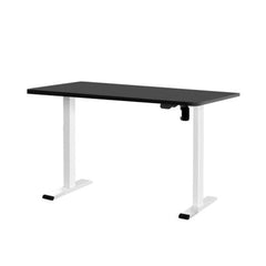 Electric Standing Desk Motorised Sit Stand Desks Table White 140Cm