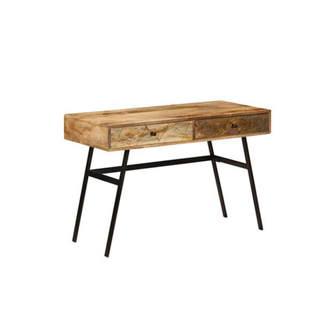Writing Desk With Drawers Solid Mango Wood 110 X 50 X 76 Cm