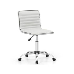 Adjustable Office Task Chair With Swivel Seat And Universal Wheels