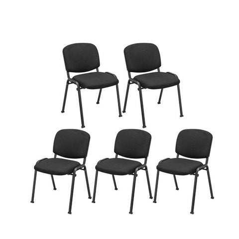 5 Pack Conference Chair Set Stackable Guest Chair With Padded Cushion
