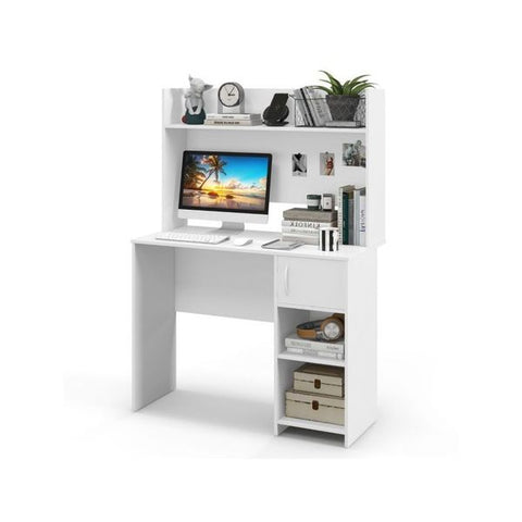 Computer Desk With Hutch And Raised Display Shelf