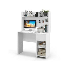 Computer Desk With Hutch And Raised Display Shelf