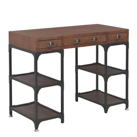 Desk With 3 Drawers 110X50X78 Cm Solid Fir Wood