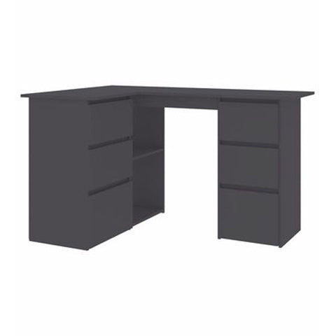 Corner Desk Grey 145X100X76 Cm Chipboard