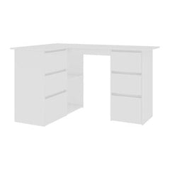 Corner Desk White 145X100X76 Cm Chipboard