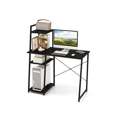 Home Office Desk With Bookshelf And Host Stand