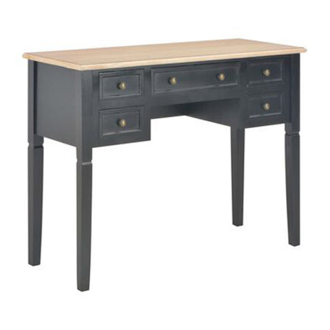 Writing Desk Brown And Black Wood