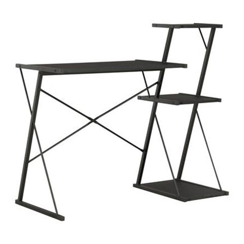 Desk With Shelf Black 116X50X93 Cm