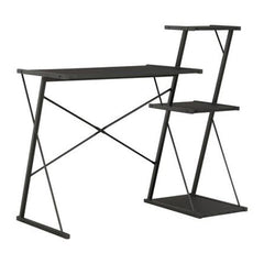 Desk With Shelf Black 116X50X93 Cm