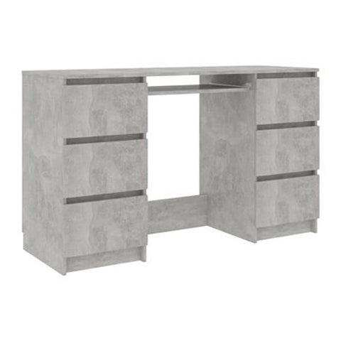 Writing Desk Concrete Grey 140X50X77 Cm Chipboard