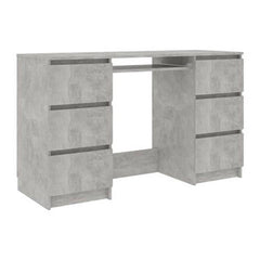 Writing Desk Concrete Grey 140X50X77 Cm Chipboard