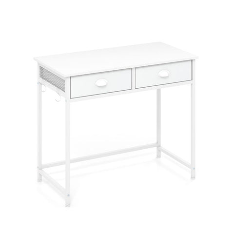 Computer Desk Space Saving Home Office Desk With 2 Fabric Drawers