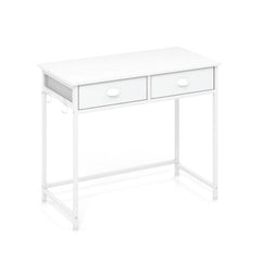 Computer Desk Space Saving Home Office Desk With 2 Fabric Drawers