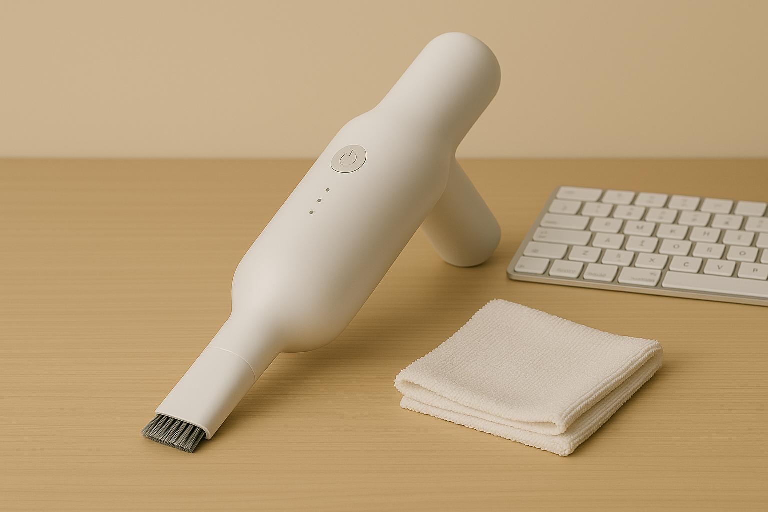 Minimalist desk cleaning tools and accessories for home offices