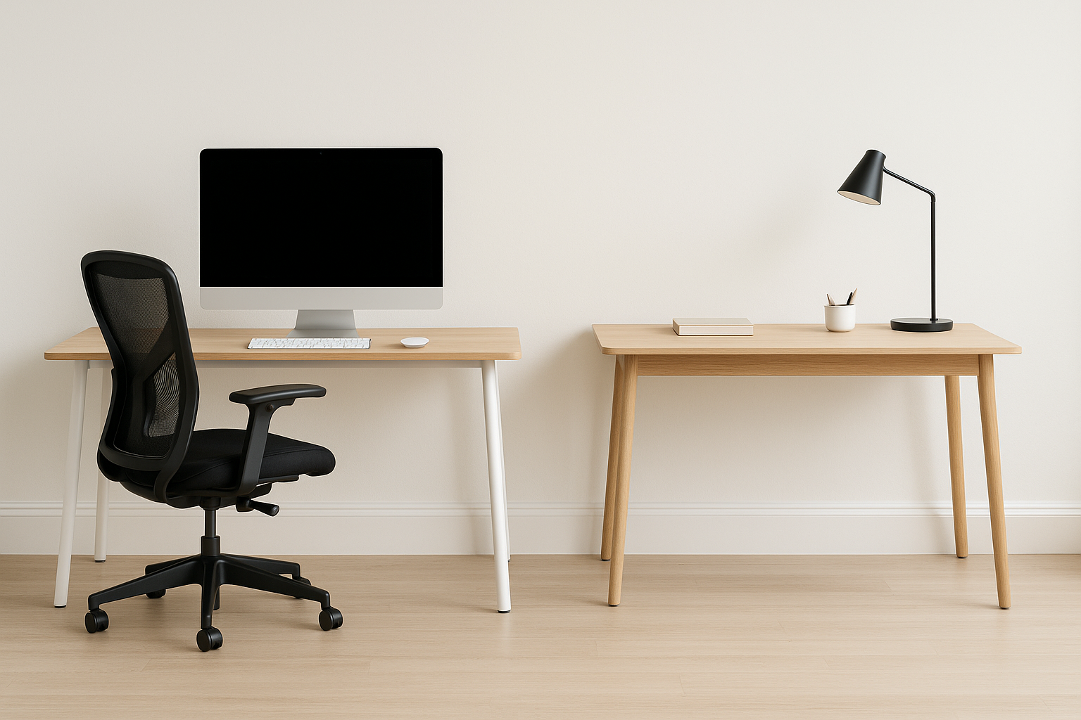 Minimalist home office desks for remote work setups