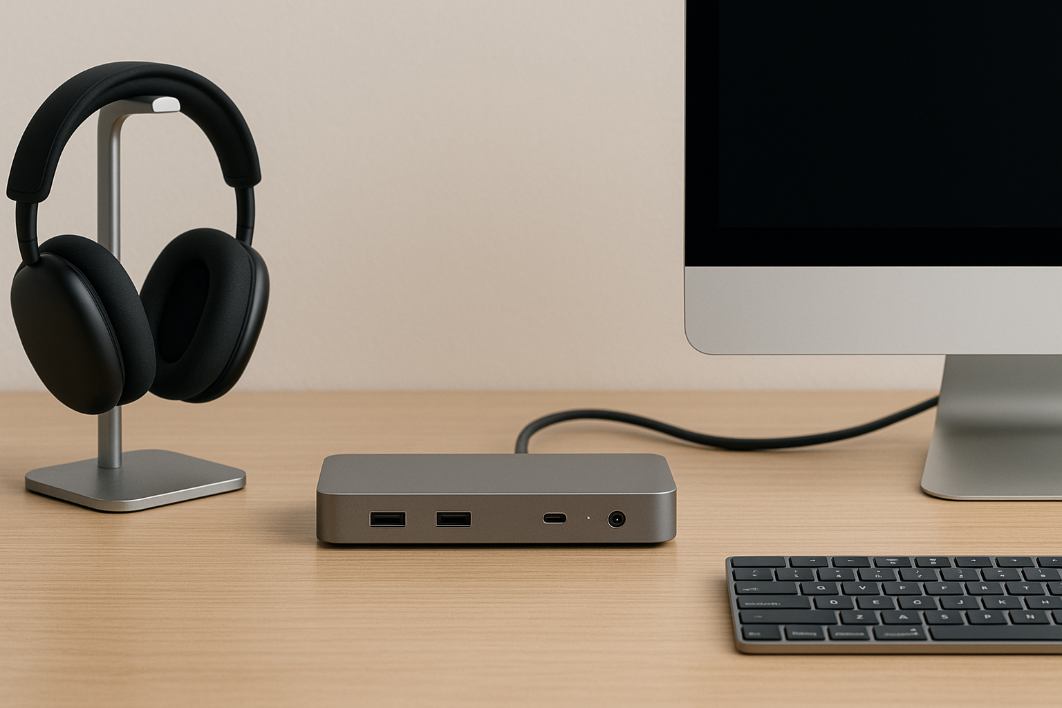 Sleek and compact docking stations for desktop setups