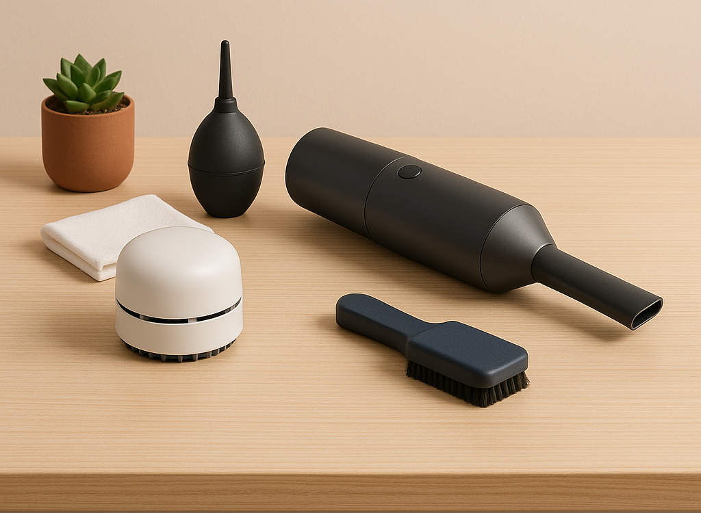 Compact vacuums and accessories for clean home workspaces