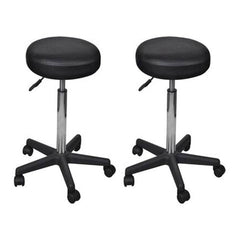 Office Stools 2 Pcs Black 98 Cm Faux Leather